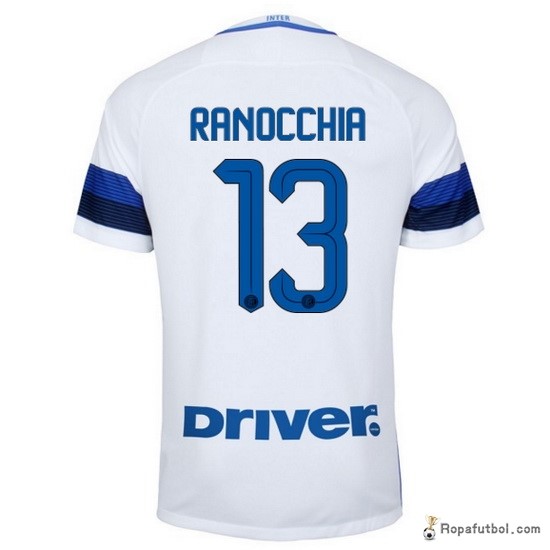 Camiseta Inter de Milán Replica Segunda Ropa Ranocchia 2016/17 Blanco